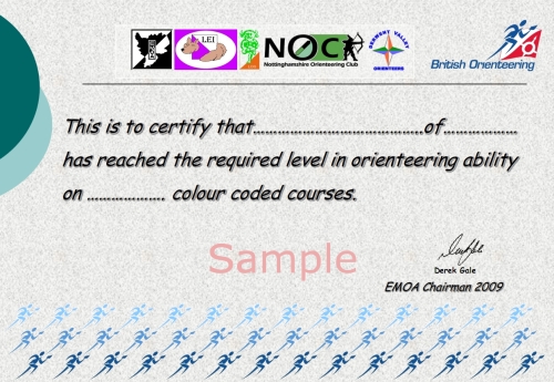 Sample image of award document